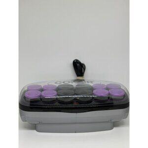 CONAIR CHV14JXR 12 Pc. Jumbo and Super Jumbo Heated Hair Roller Set TESTED
